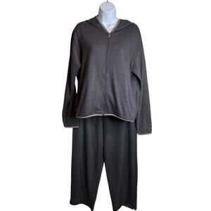 Horny Toad Women's Gray Two Piece Hoodie Joggers Set Size M Track Suit Comfy